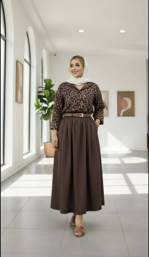 شومیز دامن پلنگی