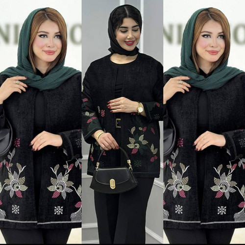 کت مخمل گلدوزی آوا