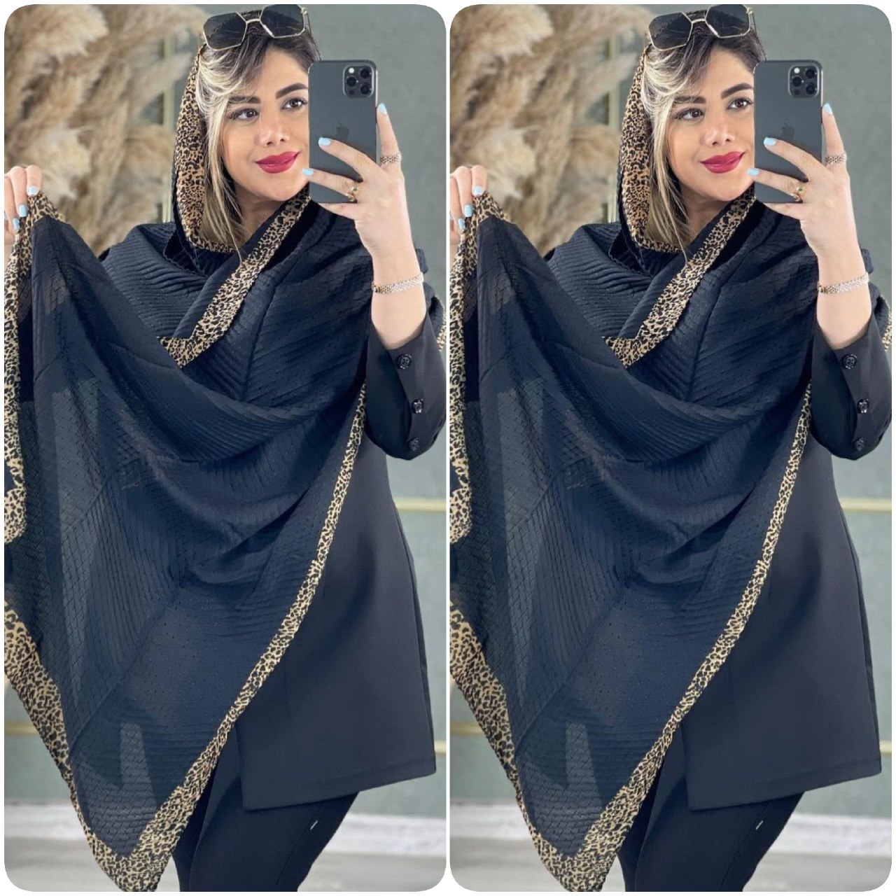 شال حاشیه پلنگی