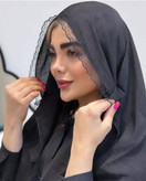 شال پلیسه لبه توری